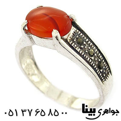 انگشتر عقیق یمنی زنانه مارکازیتی مدل رینگی