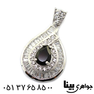 گردنبند یاقوت کبود زنانه اشکی رادیوم لوکس