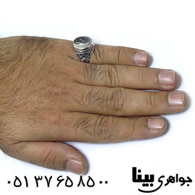 انگشتر در نجف مردانه اسلیمی دور ساده _کد:8457