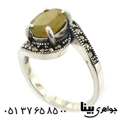 انگشتر یاقوت زرد زنانه مارکازیت هانگ