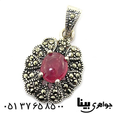گردنبند یاقوت سرخ زلال زنانه مارکازیت هانگ