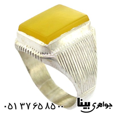 انگشتر عقیق شرف الشمس مردانه درشت