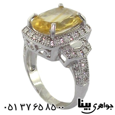 انگشتر سیترین درشت زنانه رادیوم لوکس