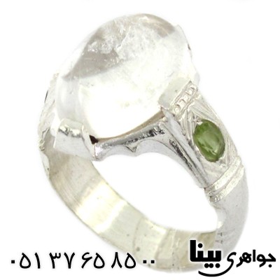 انگشتر در نجف درشت و زبرجد و گارنت مردانه
