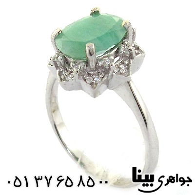 انگشتر زمرد تایلند زنانه رادیوم لوکس