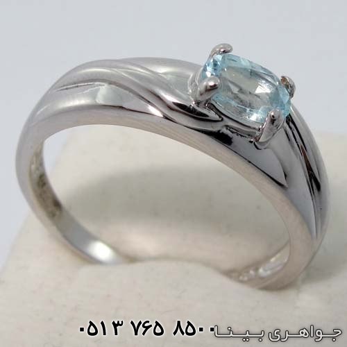 انگشتر آکوآمارین ساده
