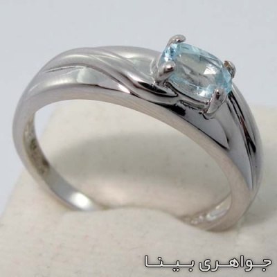 انگشتر آکوآمارین ساده