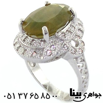 انگشتر یاقوت زرد زنانه درشت رادیوم لوکس