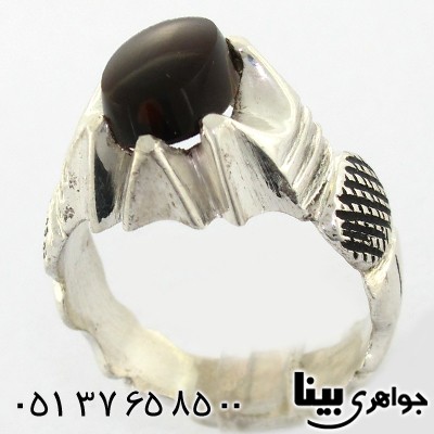 انگشتر عقیق یمنی جزع یمانی مردانه کلاسیک
