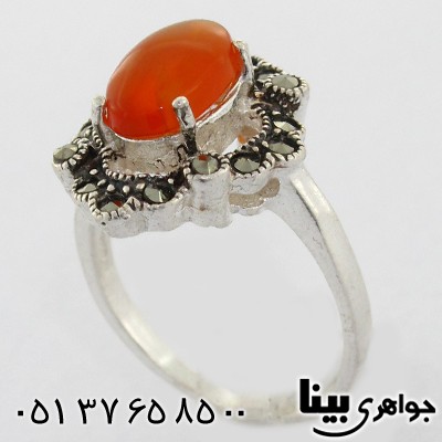 انگشتر عقیق یمنی زنانه مارکازیتی