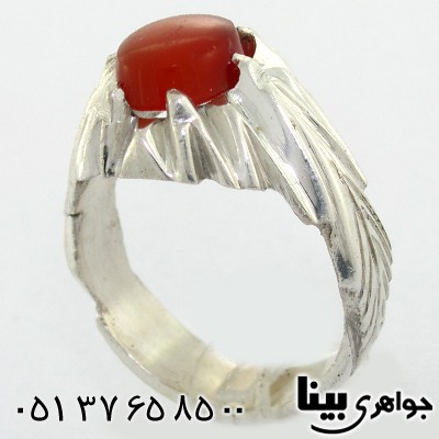 انگشتر عقیق یمنی مردانه درشت کلاسیک
