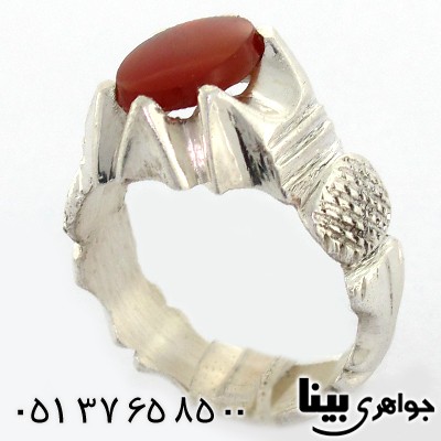 انگشتر عقیق یمنی مردانه کلاسیک مدل سوهانی