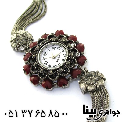 ساعت حدید و نگین قرمز زنانه طرح مارکازیتی گلاره