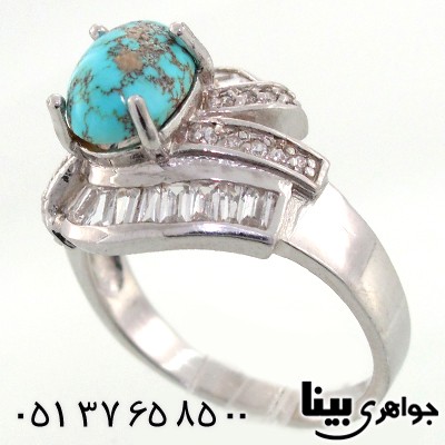 انگشتر فیروزه نیشابوری شجری زنانه رادیوم لوکس