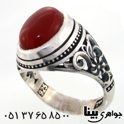 انگشتر عقیق مردانه اسلیمی گلستان