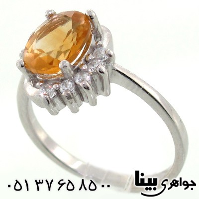 انگشتر سیترین زنانه رادیوم لوکس مدل یلدا