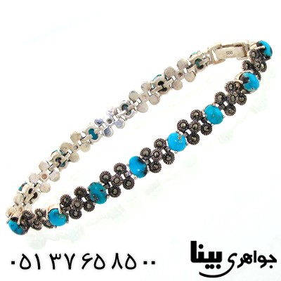 دستبند فیروزه نیشابوری مرغوب زنانه به سبک مارکازیت هانگ