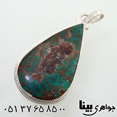 گردنبند فیروزه نیشابوری درشت اصیل مناسب سنگ درمانی
