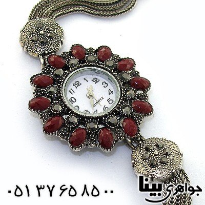 ساعت حدید و نگین قرمز زنانه طرح مارکازیتی مدل شیما
