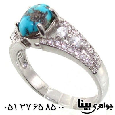 انگشتر فیروزه نیشابوری عالی زنانه رادیوم لوکس