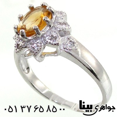 انگشتر سیترین زنانه رادیوم لوکس مدل آیدا