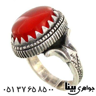 انگشتر عقیق یمنی خوشرنگ و درشت مردانه معین