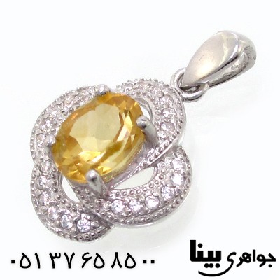 گردنبند سیترین خوشرنگ زنانه رادیوم لوکس مدل سنبل