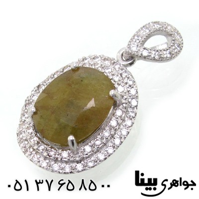 گردنبند یاقوت زرد زنانه درشت رادیوم لوکس