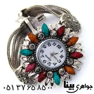 ساعت حدید و چند نگین زنانه طرح مارکازیت مدل رخشان