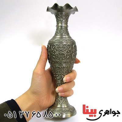متفرقه گلدان مصور فلزی مدل silver