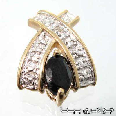گردنبند یاقوت کبود ضربدری