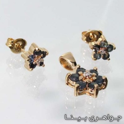 سرویس یاقوت کبود گل پنج پر