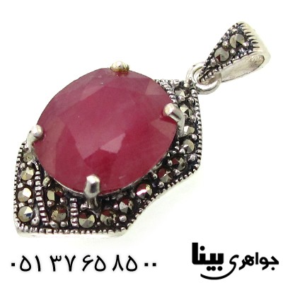 گردنبند یاقوت سرخ درشت زنانه مارکازیت هانگ