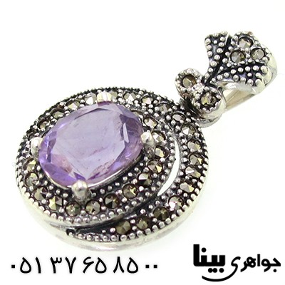 گردنبند آمتیست زنانه مارکازیت هانگ مینو