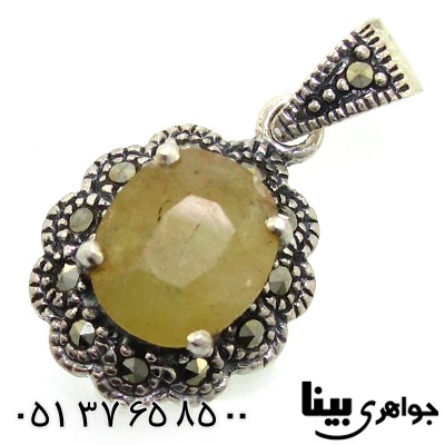 گردنبند یاقوت زرد زنانه مارکازیت هانگ