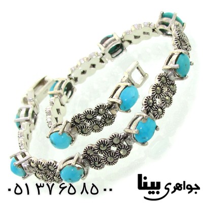 دستبند فیروزه نیشابوری مرغوب زنانه به سبک مارکازیت هانگ
