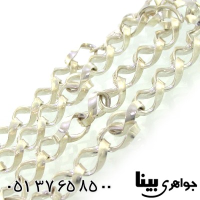 زنجیر نقره مردانه درشت ایتالیایی قدیمی و دست ساز 55 سانتی