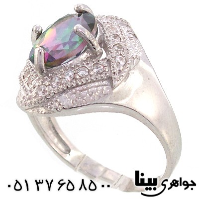 انگشتر توپاز زنانه رادیوم لوکس