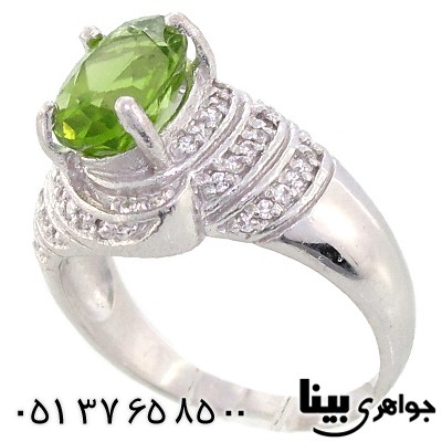 انگشتر زبرجد زنانه رادیوم لوکس مدل حلقوی