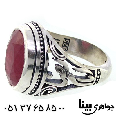انگشتر یاقوت سرخ مرغوب درشت مردانه امام رضا (ع)