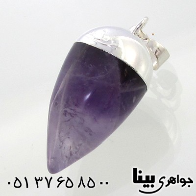 گردنبند آمتیست پاندولی چاکرا مناسب سنگ درمانی