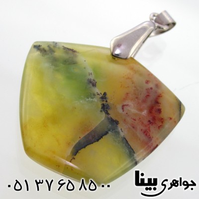 گردنبند یشم شجری تراش خاص مناسب سنگ درمانی