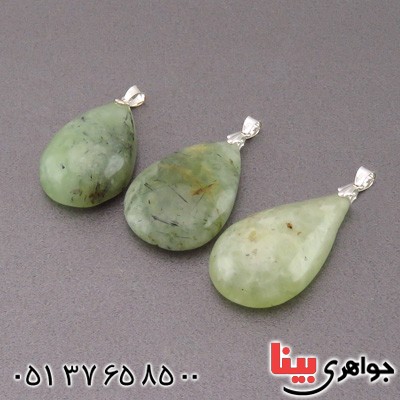گردنبند یشم مویی مدل اشکی درشت مناسب سنگ درمانی _کد:9025