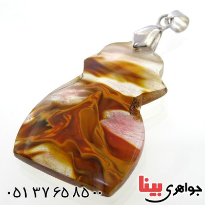 گردنبند کوارتز با طرح های کمیاب و تراش خاص سنگ درمانی