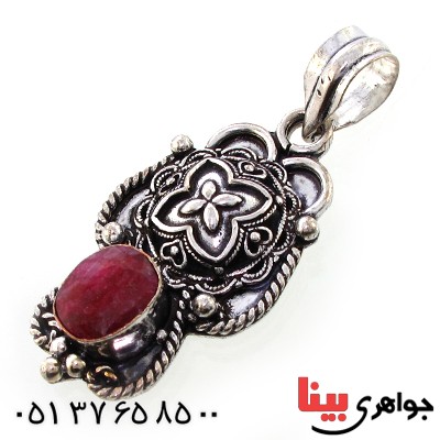 گردنبند یاقوت سرخ با طرح و نقش زیبا