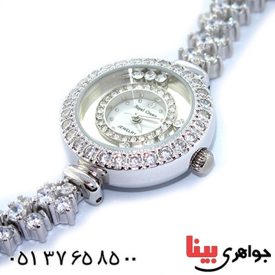 ساعت نقره زنانه برند Royal Crown با شکوه مجلسی