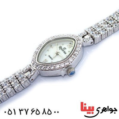 ساعت نقره زنانه رادیوم لوکس برند Royal Crown با شکوه مجلسی لوزی