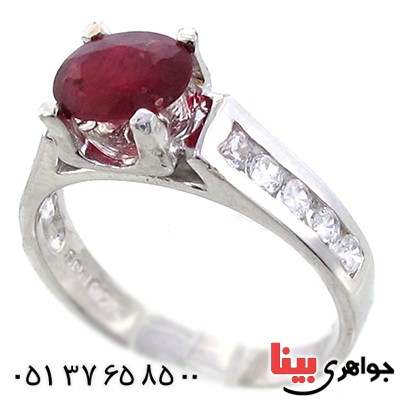 انگشتر یاقوت سرخ برمه مرغوب زنانه رادیوم لوکس