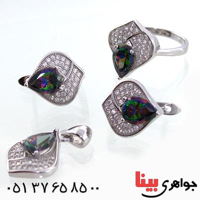 سرویس توپاز هفت رنگ زنانه مدل گل لاله