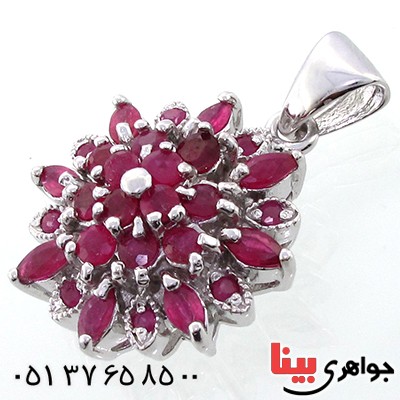 گردنبند یاقوت سرخ بسیار عالی و زلال زنانه درشت فاخر